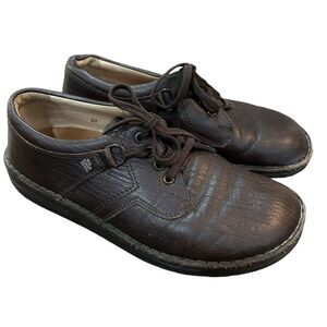 Finn Comfort Vaasa Brown Leather Lace Up Shoes Size 37 Women's US Size 6.5 7